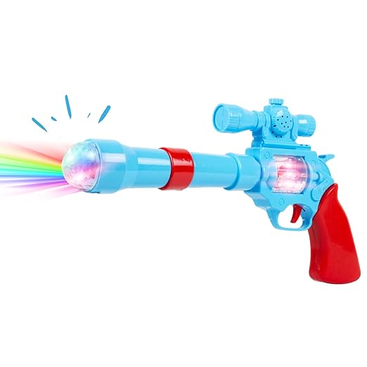 Battery Operated 3D Projection Strike Toy Gun with Vibrant Light & Sound Effects for Kids/Gifts/Toddlers