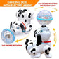 Dancing Dog Toys with Led Lights Flashing and Music, 360 Body Spinning Dog Toy