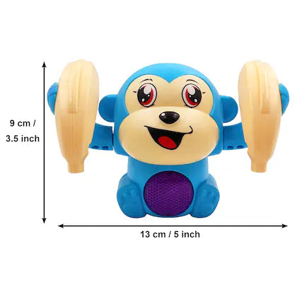 Rolling Banana Monkey Toys with Voice/Touch Sensor On Dancing Monkey Dancing Toy for Kids Rolling Electric Monkey for Children Doll Tumble Monkey Toy with Sound&Light Effects