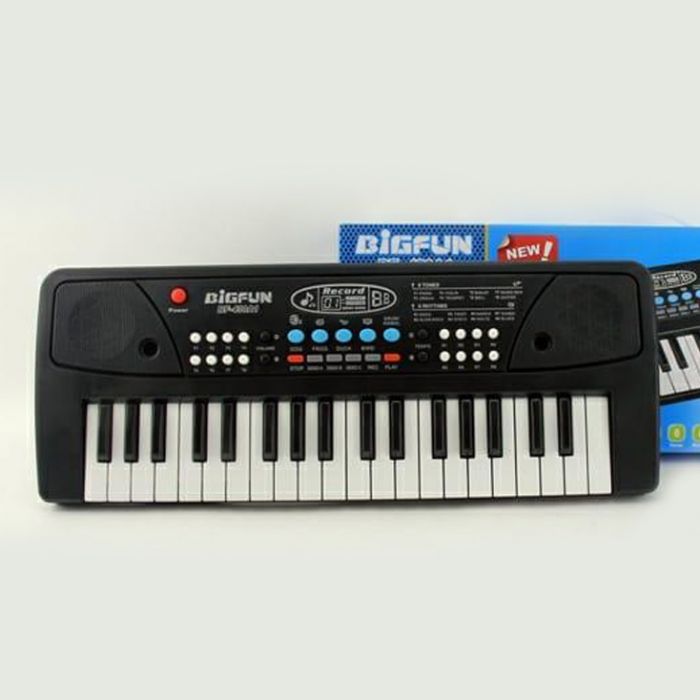 37Key Bigfun Keyboard Toy with Adapter Portable Electronic Keyboards for Beginners Musical Toys Pianos, DC Power Option and Recording Function with MIC